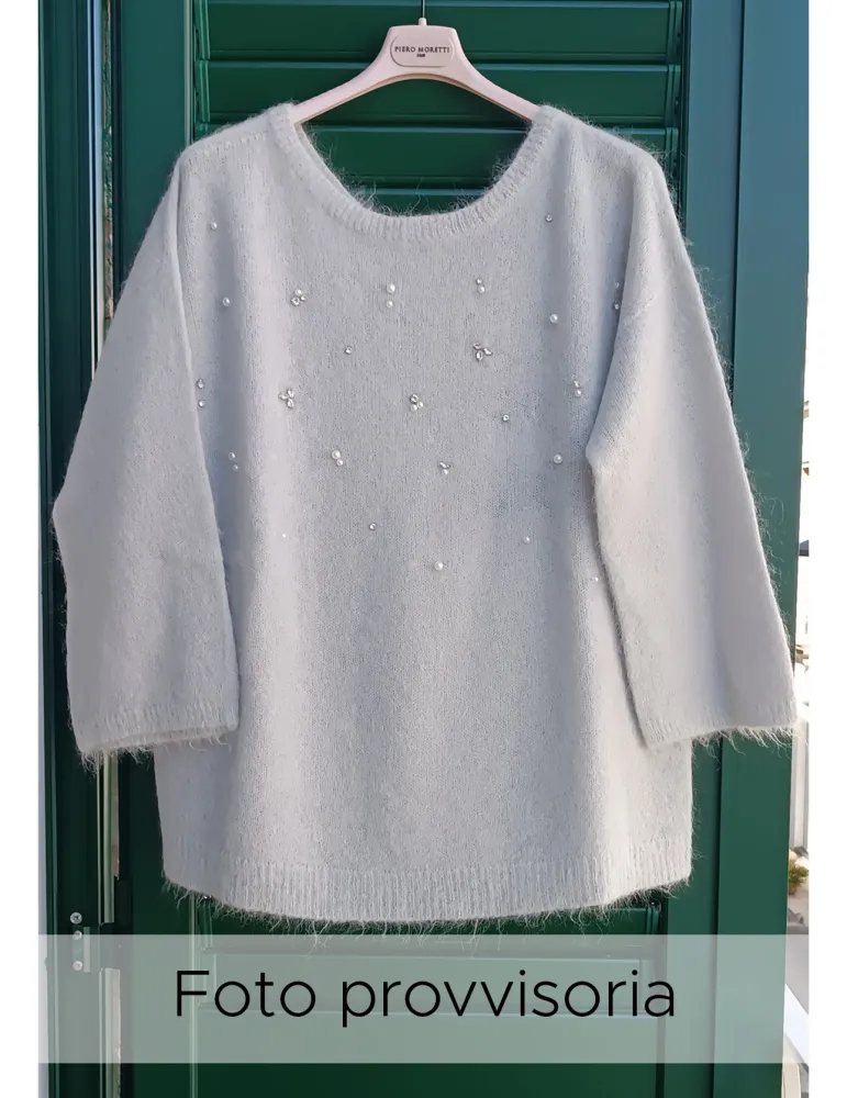 Maglioncino Ricamato in Lana Merino e Alpaca | Made in Italy by Volpato