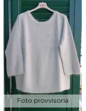 Volpato pearl grey merino and alpaca wool relaxed sweater