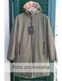 Reversible Military Green Parka with Faux Fur – Elegant Winter Jacket