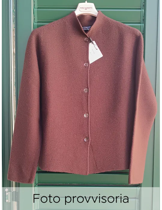 Volpato Maglieria | Cardigan lana marrone cioccolato fino alla tag 58 Volpato Maglieria | Cardigan lana marrone cioccolato fino alla tag 58