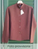 Volpato chocolate brown merino wool knitted jacket