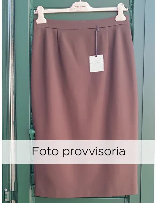 Piero Moretti elegant coffee brown midi pencil skirt