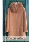 Piero Moretti | Intense camel wool coat long zipped jacket