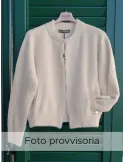 Vanilla White fluffy tracksuit jacket by Riva Tricot