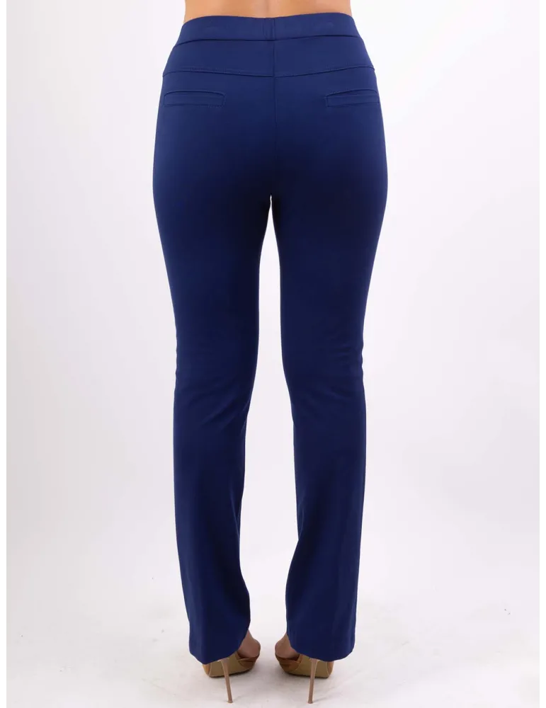 Volpato dark blue jersey viscose flared trousers