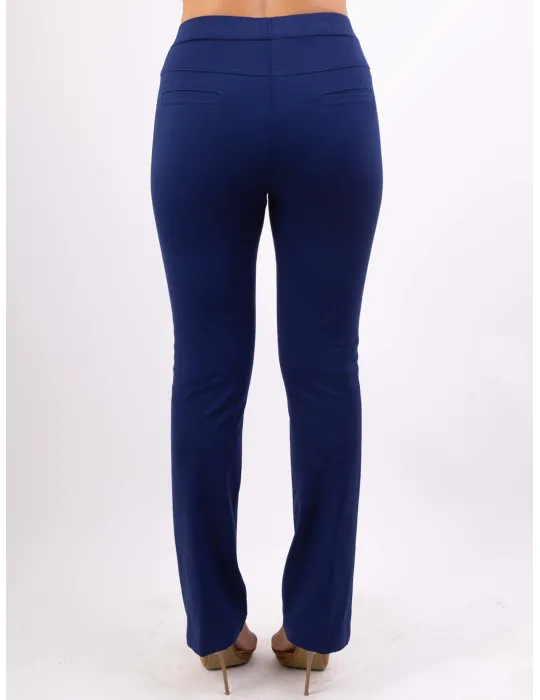Volpato Italian clothing | Denim blue viscose flared trousers plus size