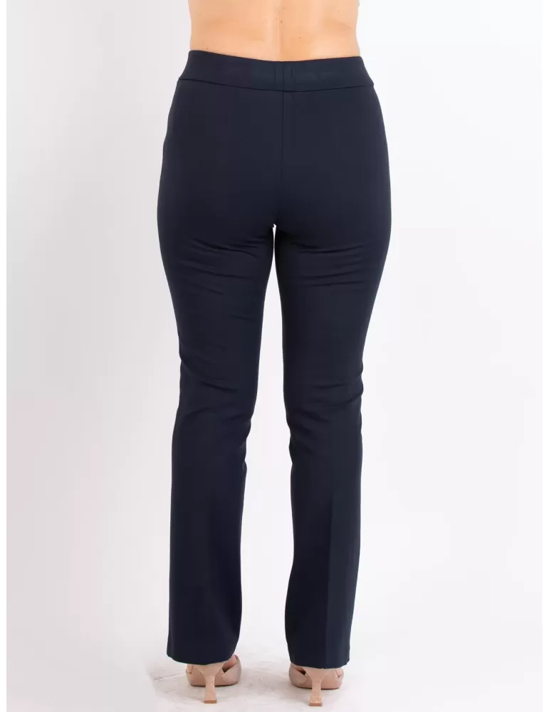 Volpato dark blue jersey viscose flared trousers