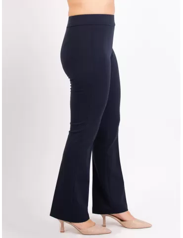Volpato dark blue jersey viscose flared trousers 2