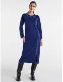 Piero Moretti royal blue wool Sweater with rhinestones