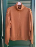 Francesca Mercuriali | Dolcevita in cashmere cammello con strass