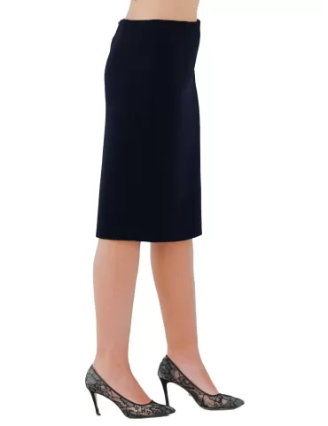 Shopping Aldo Colombo plus size black skirt thick merino wool 2