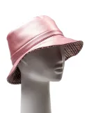 Pink faux leather rainproof Cloche Hat