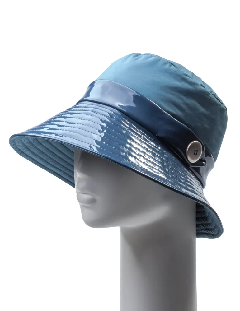 Bissoli Fashion Hats | Cappello blu cloche antipioggia in vernice