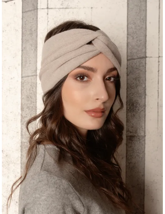 Fascia per la testa turbante in lana e cashmere | Cappelli donna Bissoli