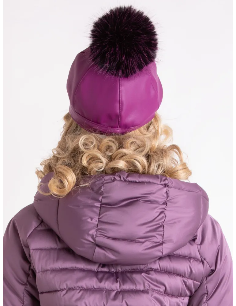 Complit Italian Hats | Waterproof Leather riding Cap – Purple