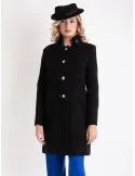 Aldo Colombo black thick merino wool coat