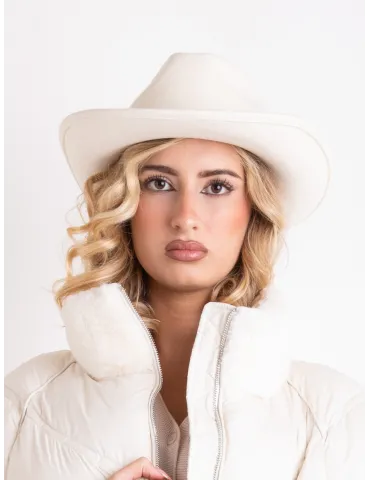 Complit Fashion Hats | Cappello Cowboy in feltro lana bianco unisex