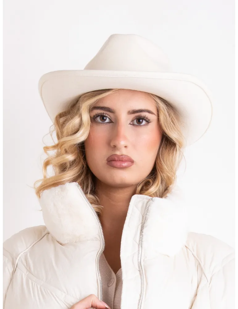 Complit Fashion Hats | Cappello Cowboy in feltro lana bianco unisex