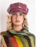 Cappelli donna Complit | Berrettone antipioggia in vernice rosantico