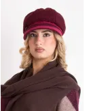 Complit bordeaux wool newsboy hat cap