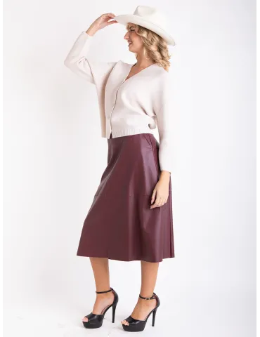 Volpato Italian Knitwear | Wool Vanilla beige short knit jacket 2