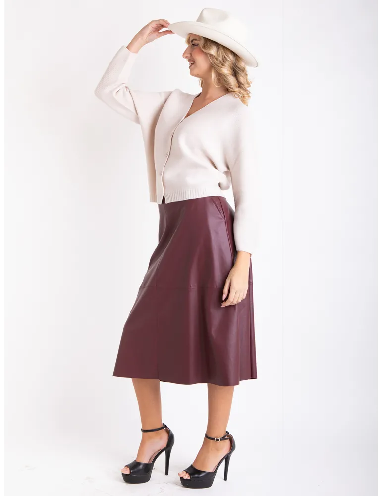 Volpato Maglieria | Cardigan pura lana beige vaniglia linea over size