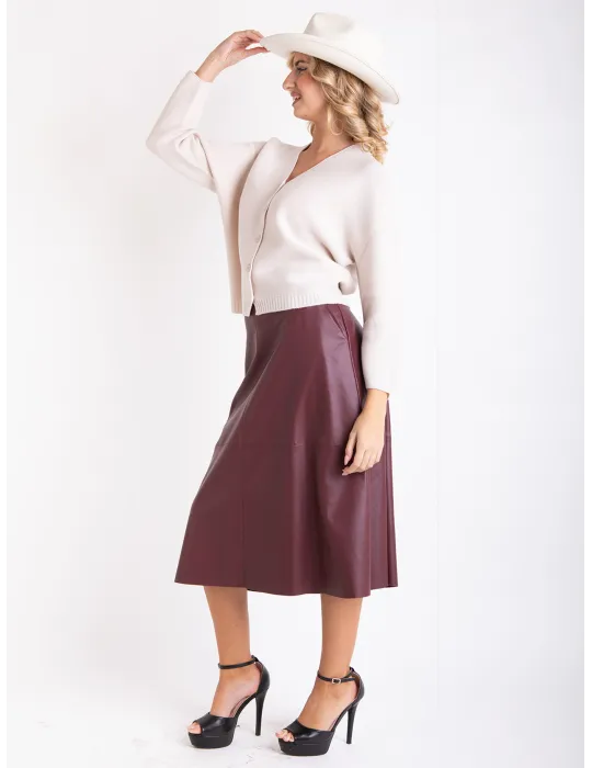 Volpato Italian Knitwear | Wool Vanilla beige short knit jacket