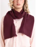 Luxurious Burgundy Merino & Cashmere Knitted Scarf