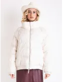 Plussize milky white Padded Coat jacket with Fur Collar Warmth & Style