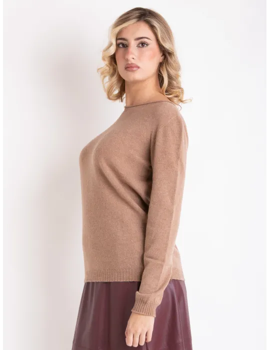 Volpato Italy camel brown pure cashmere sweater