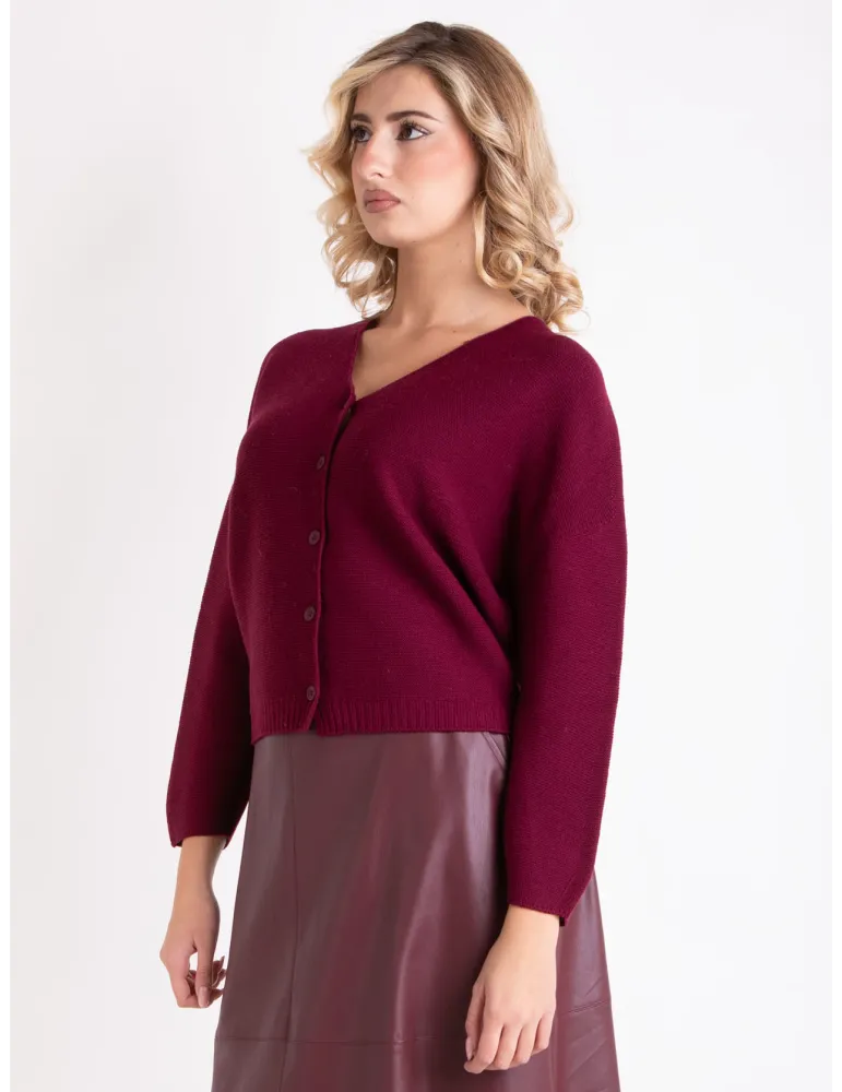 Volpato Italian Knitwear | Wool Vanilla beige short cardigan jacket