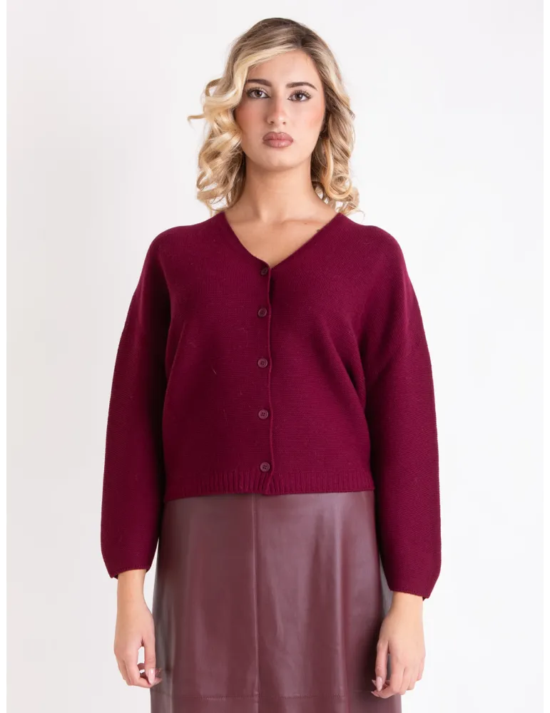 Volpato Italian Knitwear | Wool Vanilla beige short cardigan jacket