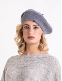 Light blue and grey melange wool beret by Complit