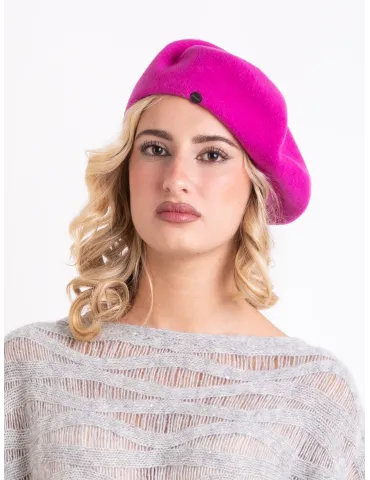 Fuchsia wool beret by Complit