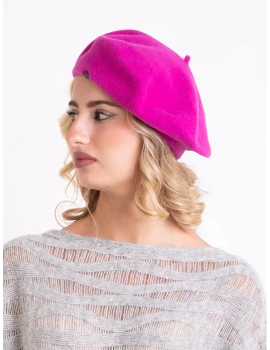 Fuchsia wool beret by Complit