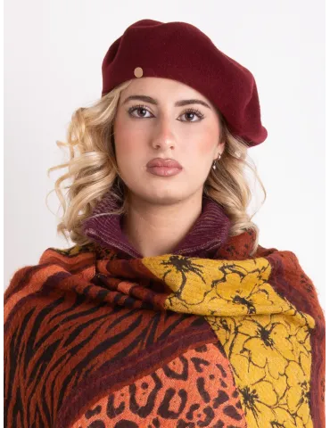 bordeaux wool beret by Complit 2