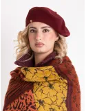 bordeaux wool beret by Complit