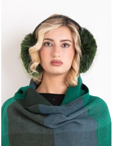 Green Faux Fur Earmuffs by Complit 2