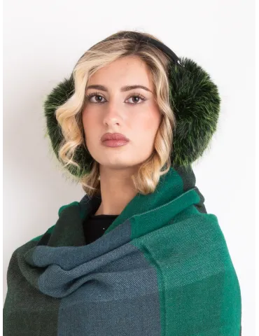 Green Faux Fur Earmuffs by Complit