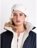 Milky white wool beret by Complit