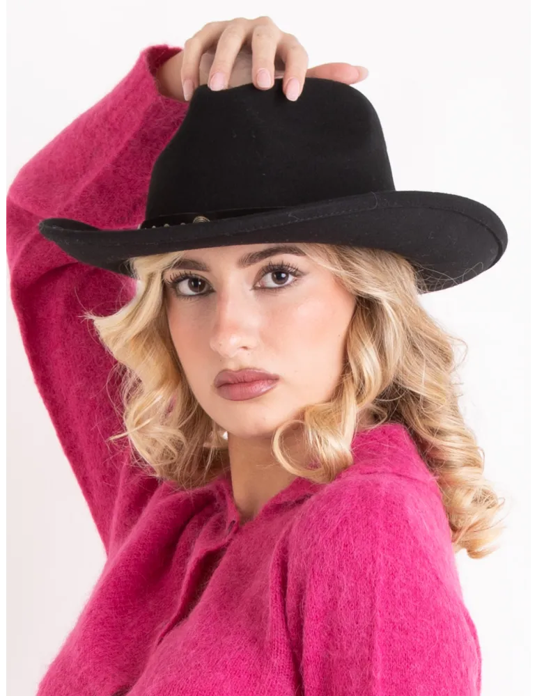 Petrol green wool Hat with wide brim by Complit