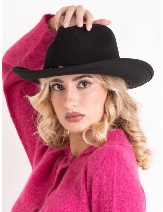 Complit Fashion Hats | Cappello Cowboy in feltro di lana nero unisex