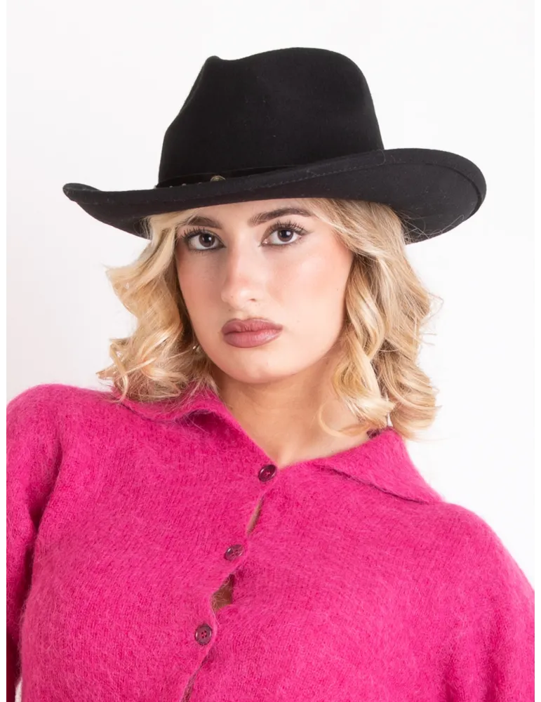 Petrol green wool Hat with wide brim by Complit