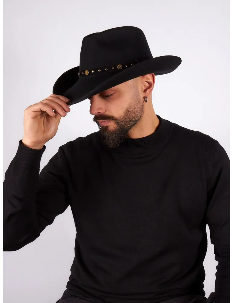 Petrol green wool Hat with wide brim by Complit