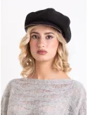 Complit wool newsboy cap in grey melange with piping