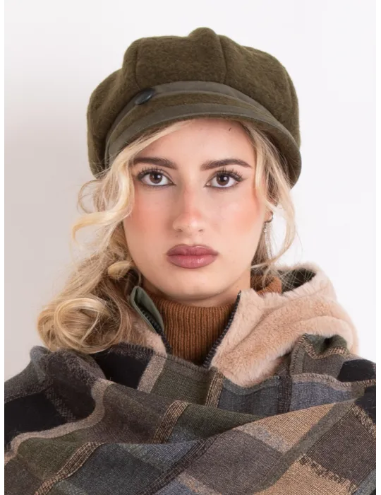 Complit military green wool newsboy hat cap