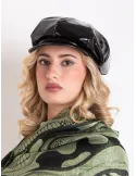 Complit Black Waterproof Glossy Newsboy Cap