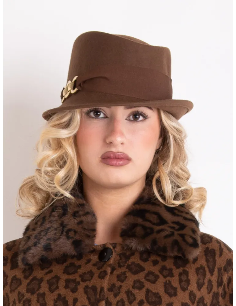 Petrol green wool Hat with wide brim by Complit