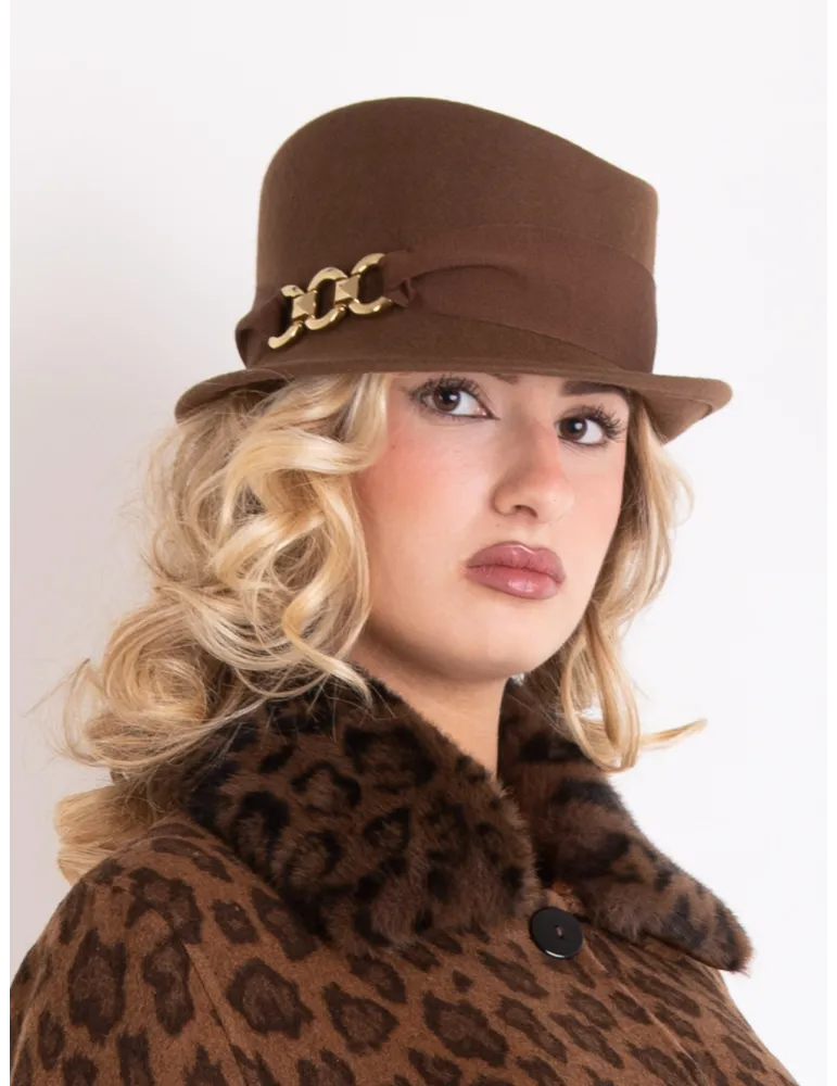 Petrol green wool Hat with wide brim by Complit Petrol green wool Hat with wide brim by Complit