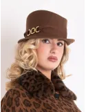 Petrol green wool Hat with wide brim by Complit